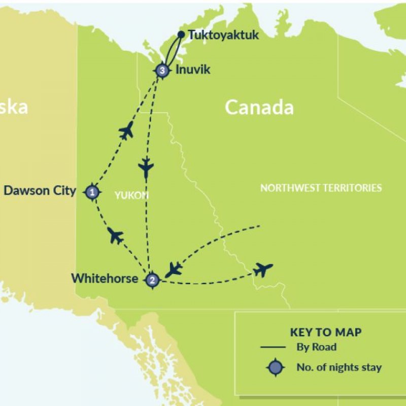 Yukon And Northwest Territories Tour (Self-drive to Arctic Sea)